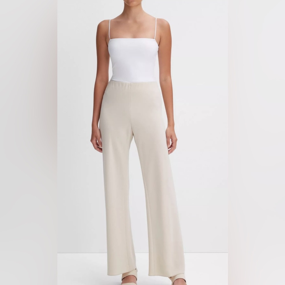 Vince High-Waist Crepe Bias Pant